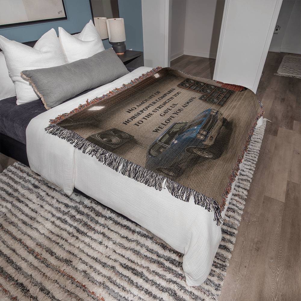 car lover woven blanket (customizable)