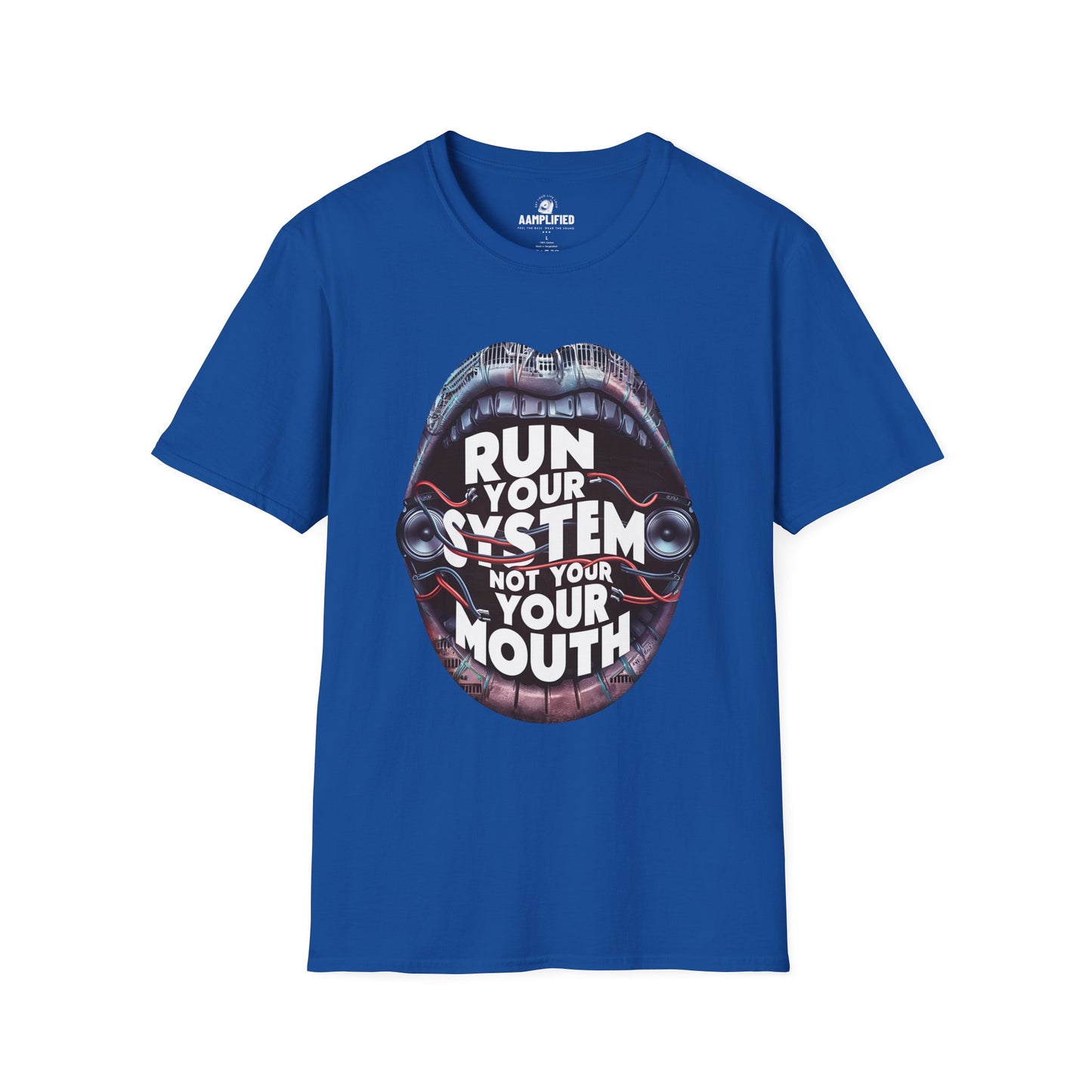 aamplified 'run your system' premium t-shirt