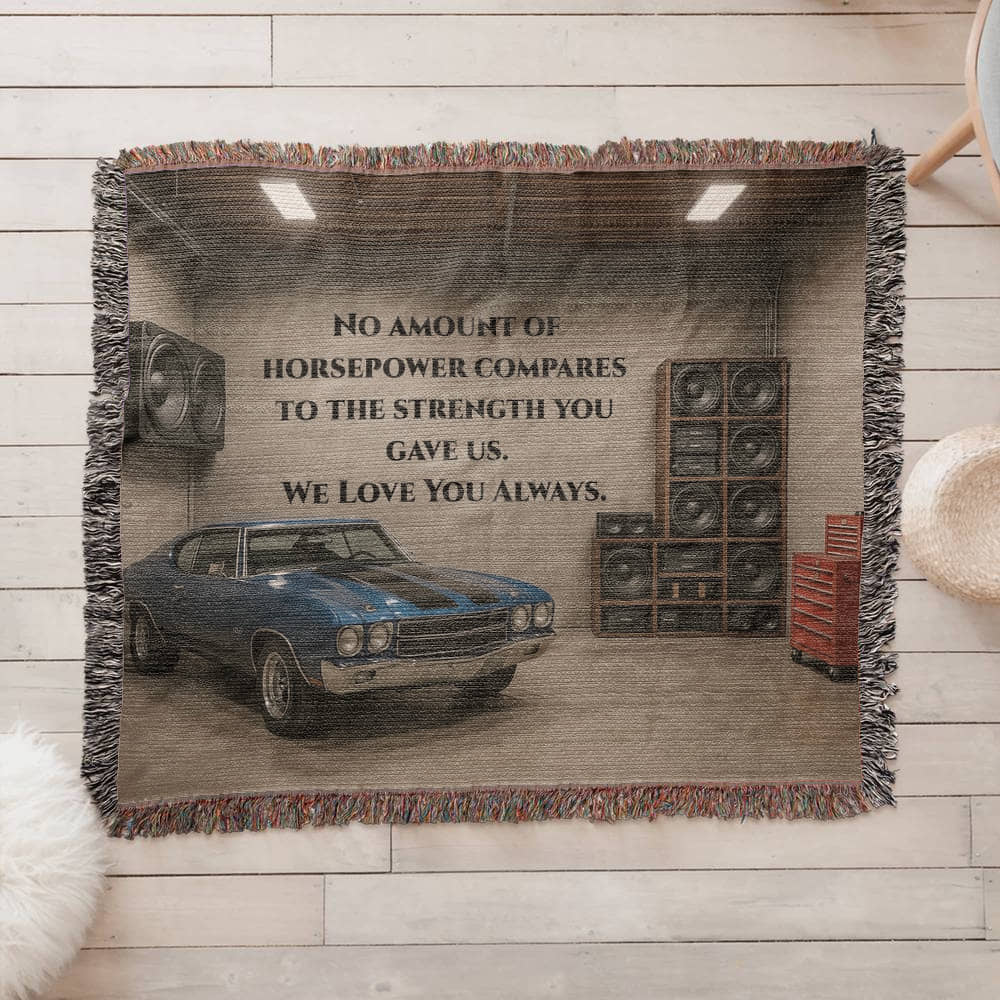 car lover woven blanket (customizable)