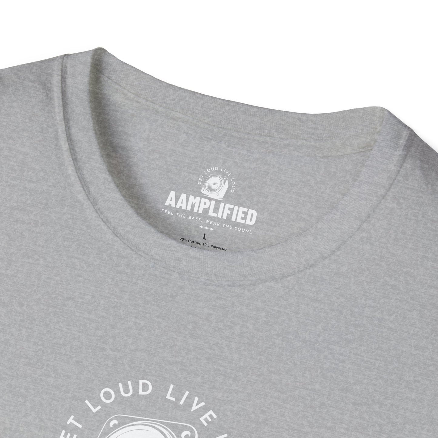aamplified music lover's t-shirt – feel the bass, wear the sound (darker colors)