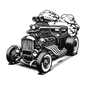 Vintage_Hot_Rod_C_Black_Transparent_Mockup.png