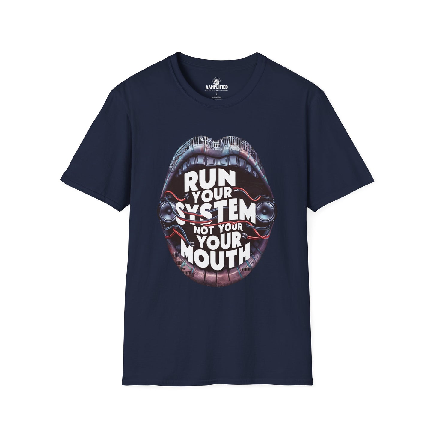 aamplified 'run your system' premium t-shirt