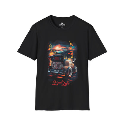 AAmplified Loud Life Vintage Car T-Shirt