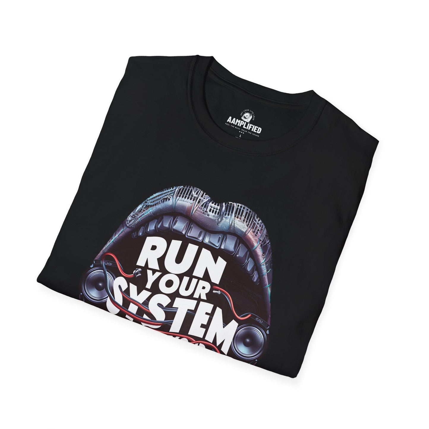 aamplified 'run your system' premium t-shirt