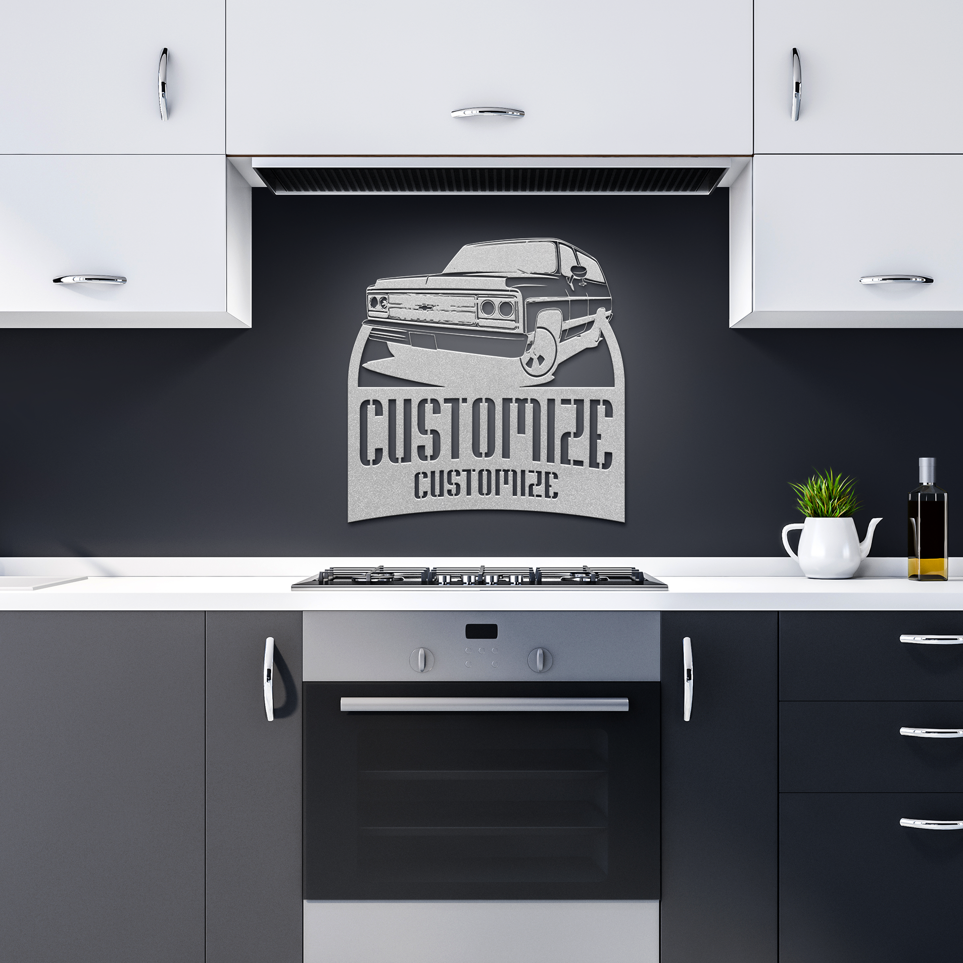 Aamplified_Retro_SUV_Metal_Print_Silver_Dark_Kitchen_Mockup.png