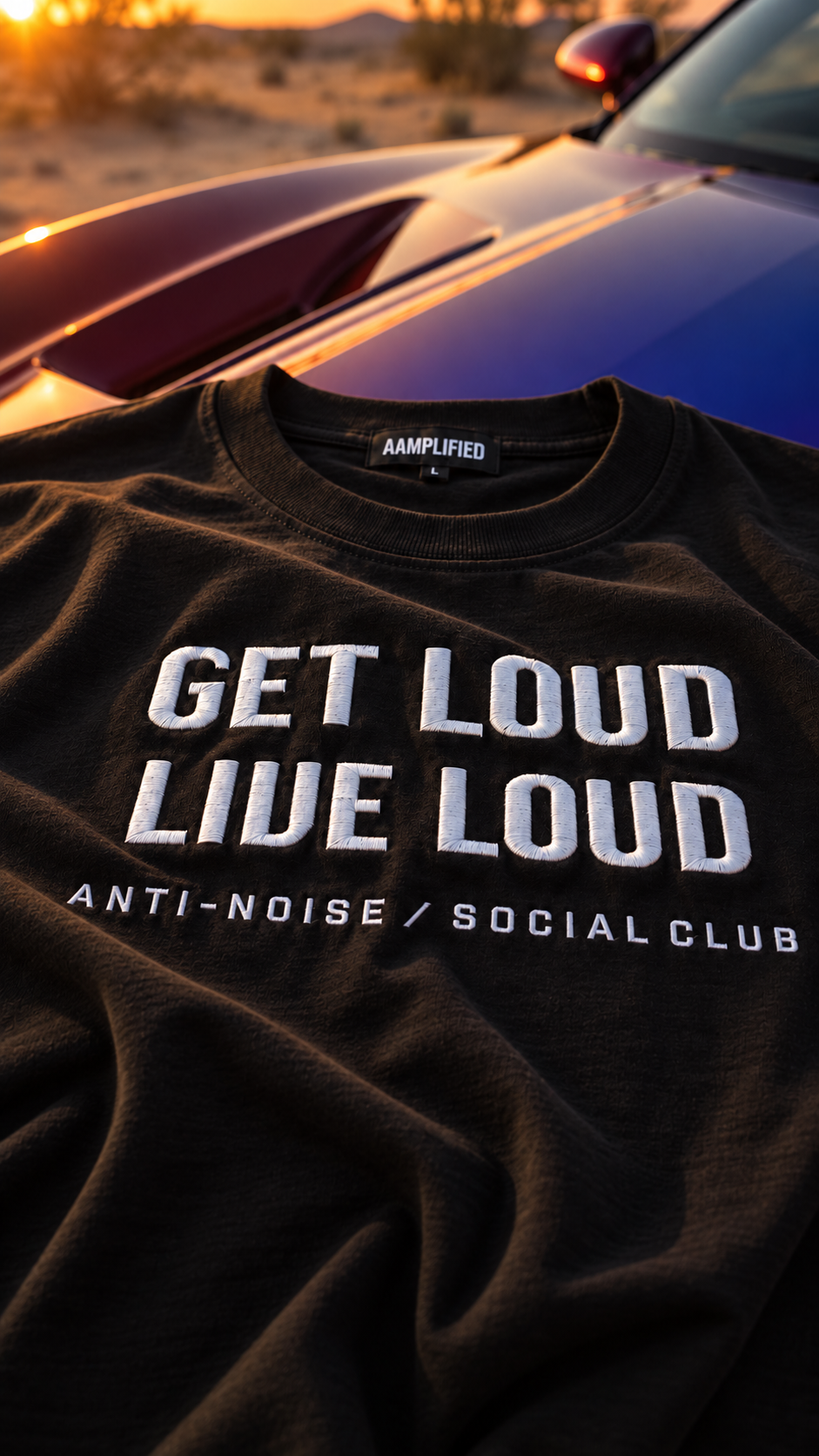 AAMPLIFIED Anti-Noise Social Club Tee, Static