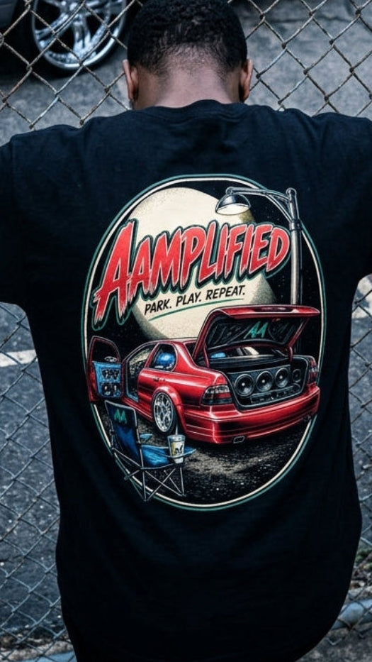 AAMPLIFIED Park. Play. Repeat. Tee