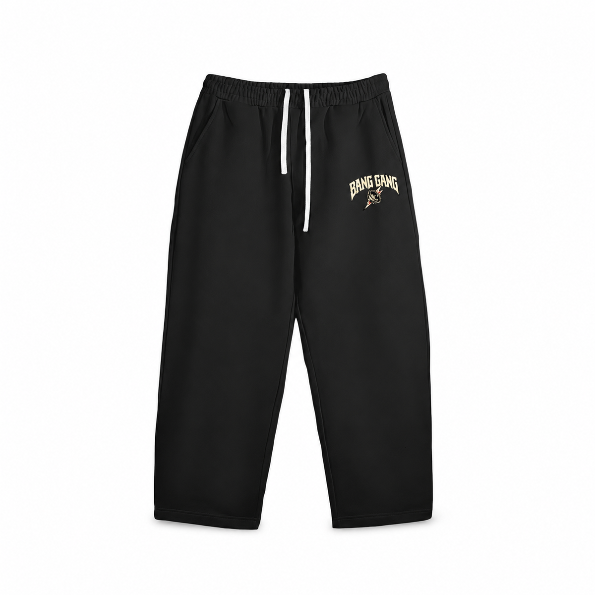 Bang Gang Bass Bolt heavyweight sweatpants on pure white background