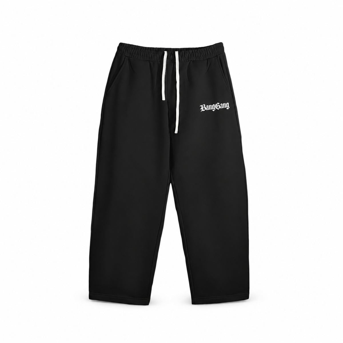 Bang Gang Blackletter heavyweight sweatpants on pure white background
