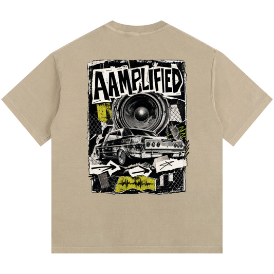 AAMPLIFIED Built Loud Tee, Khaki, image 1