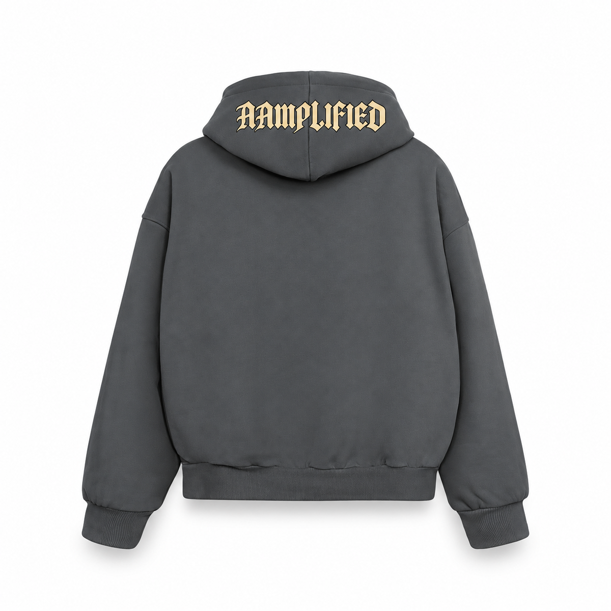 Bang Gang Twin Cones heavyweight hoodie back on pure white background